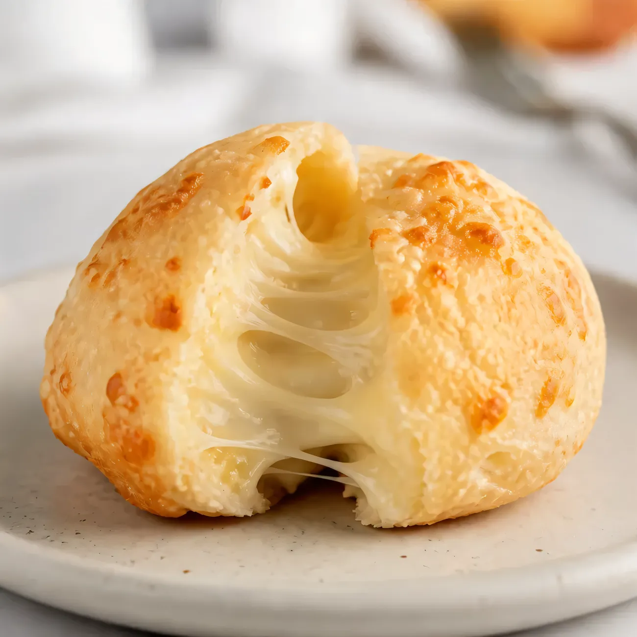 Pão de queijo recheado com catupiry