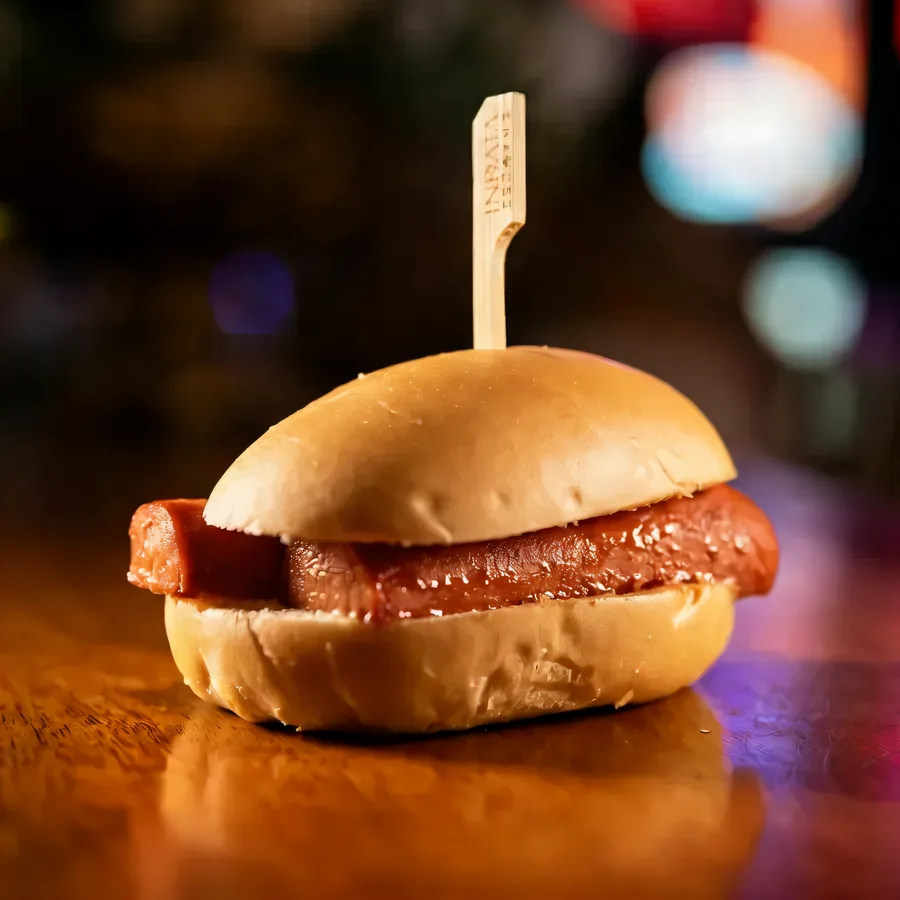 Mini hot dog no pão brioche